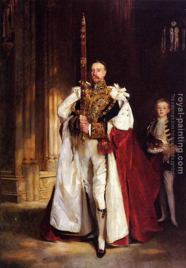 John Singer Sargent : Charles Stewart, Sixth Marquess of Londonderry, Carrying the Great Sword of State at the Coronat
